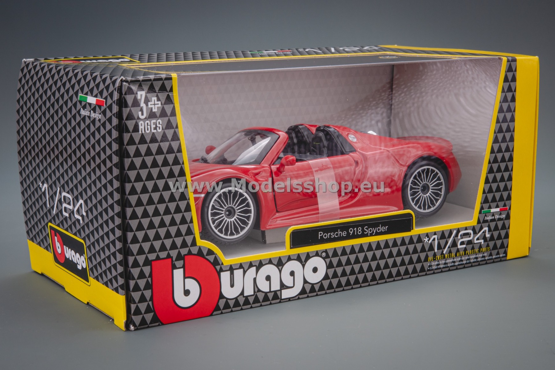 Bburago Porsche 918 Spyder, 2015 /red/ 18-21076