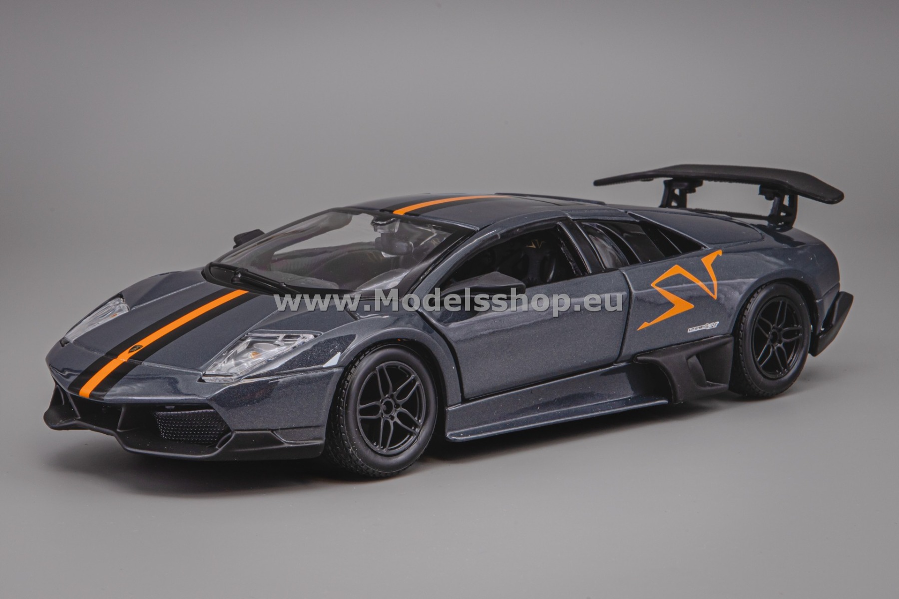 Bburago Lamborghini Murcielago LP 670-4 SV /grey metallic - orange/ 18-22120