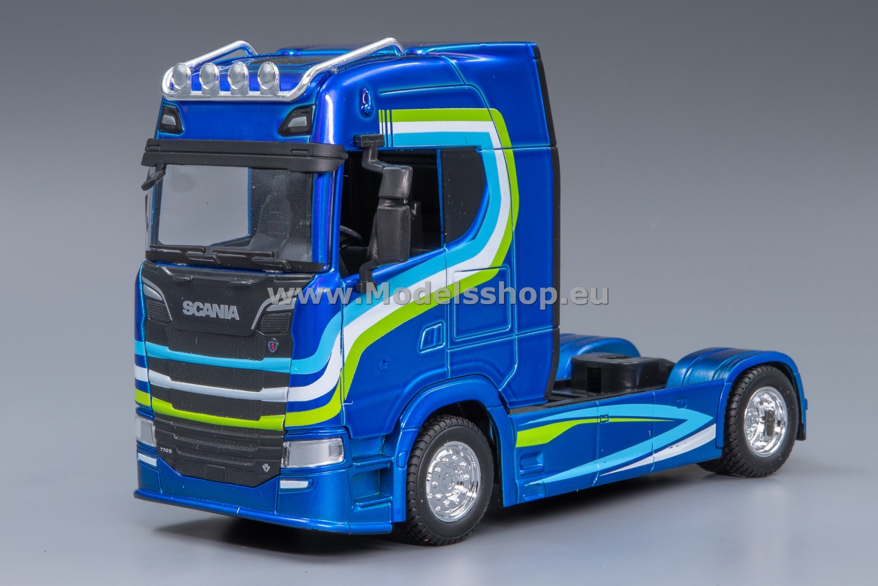 Scania S730 Highline tracor truck /blue metallic - decorated/