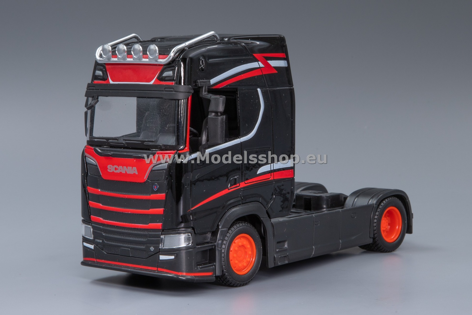 Scania S730 Highline, tractor truck /black - red/