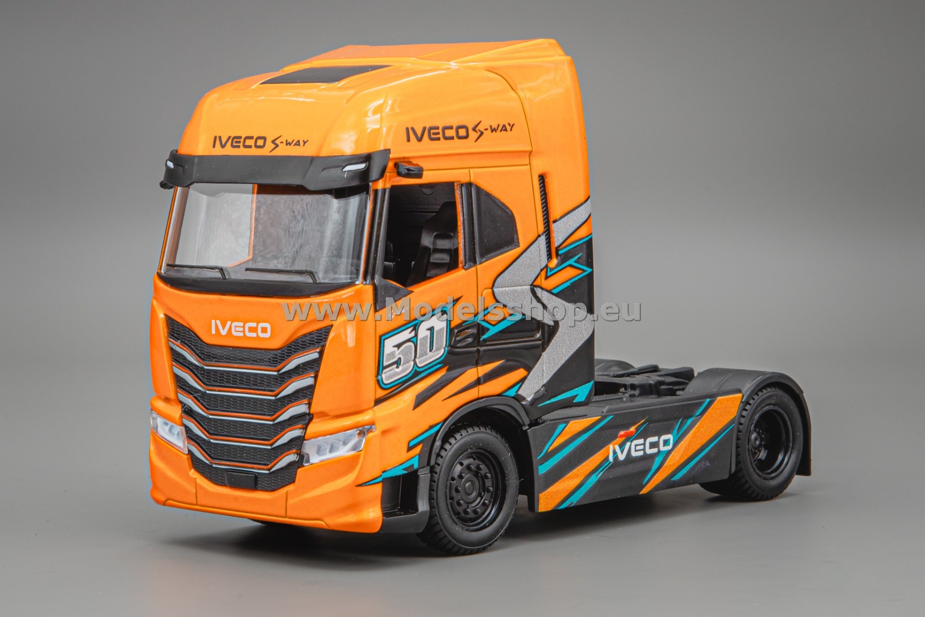Bburago Iveco S-Way 570 Tractor Truck, 2021 /orange-black/ 18-32208