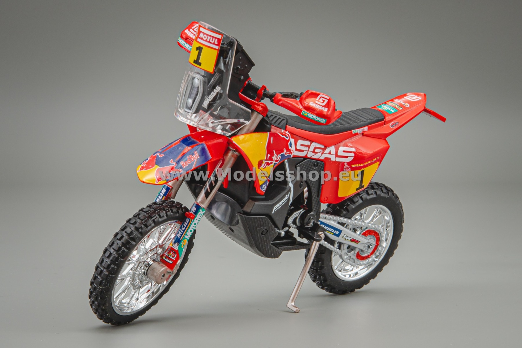 Bburago Gasgas RX450F, No.1, Dakar Rally 2023 /red-yellow/ 18-51091