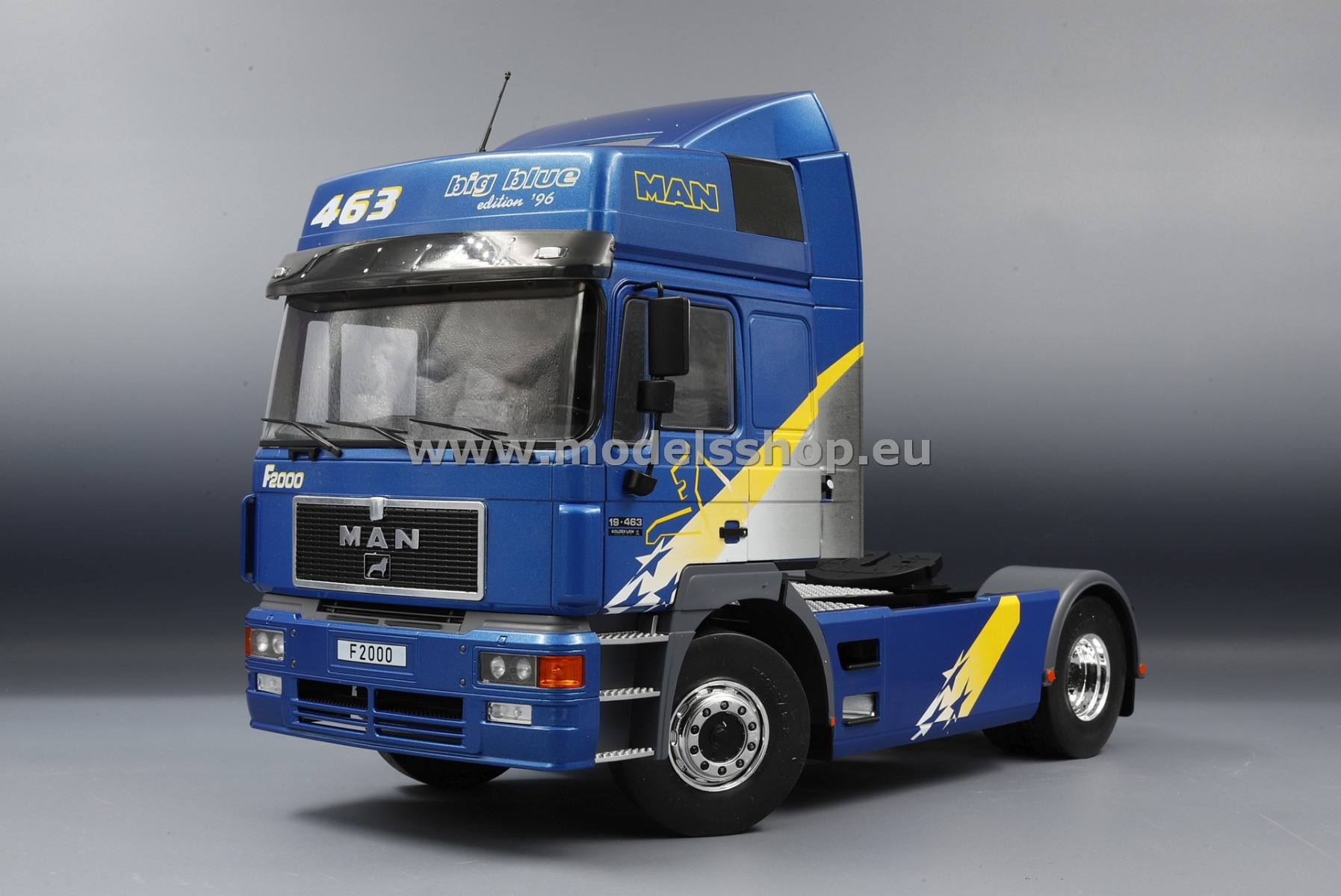 MAN F2000 tractor truck, Big Blue Edition 1994 /blue-metallic/