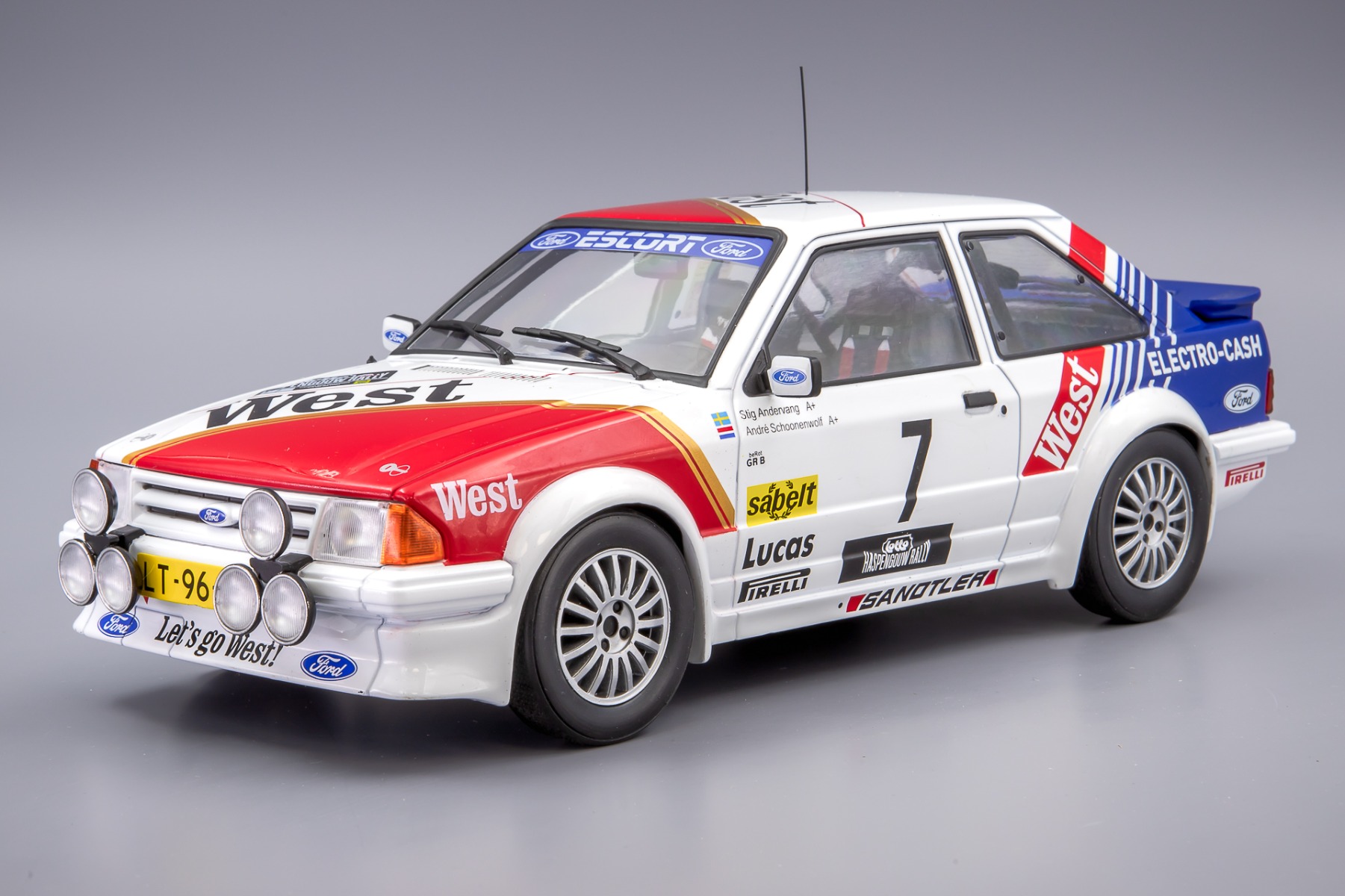 MCG18421 Ford Escort MK III RS Turbo, No.7, Haspengouw Rally 1985, S.Andervang - A.Schoonenwolf