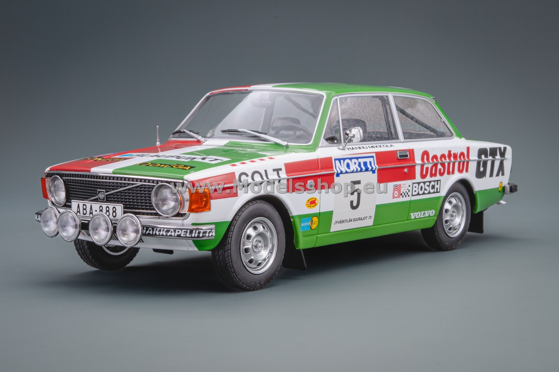 MCG18529R Volvo 142, Rally WM, No.5, 1000 Lakes Rally 1973, H.Mikkola - E.Rautanen