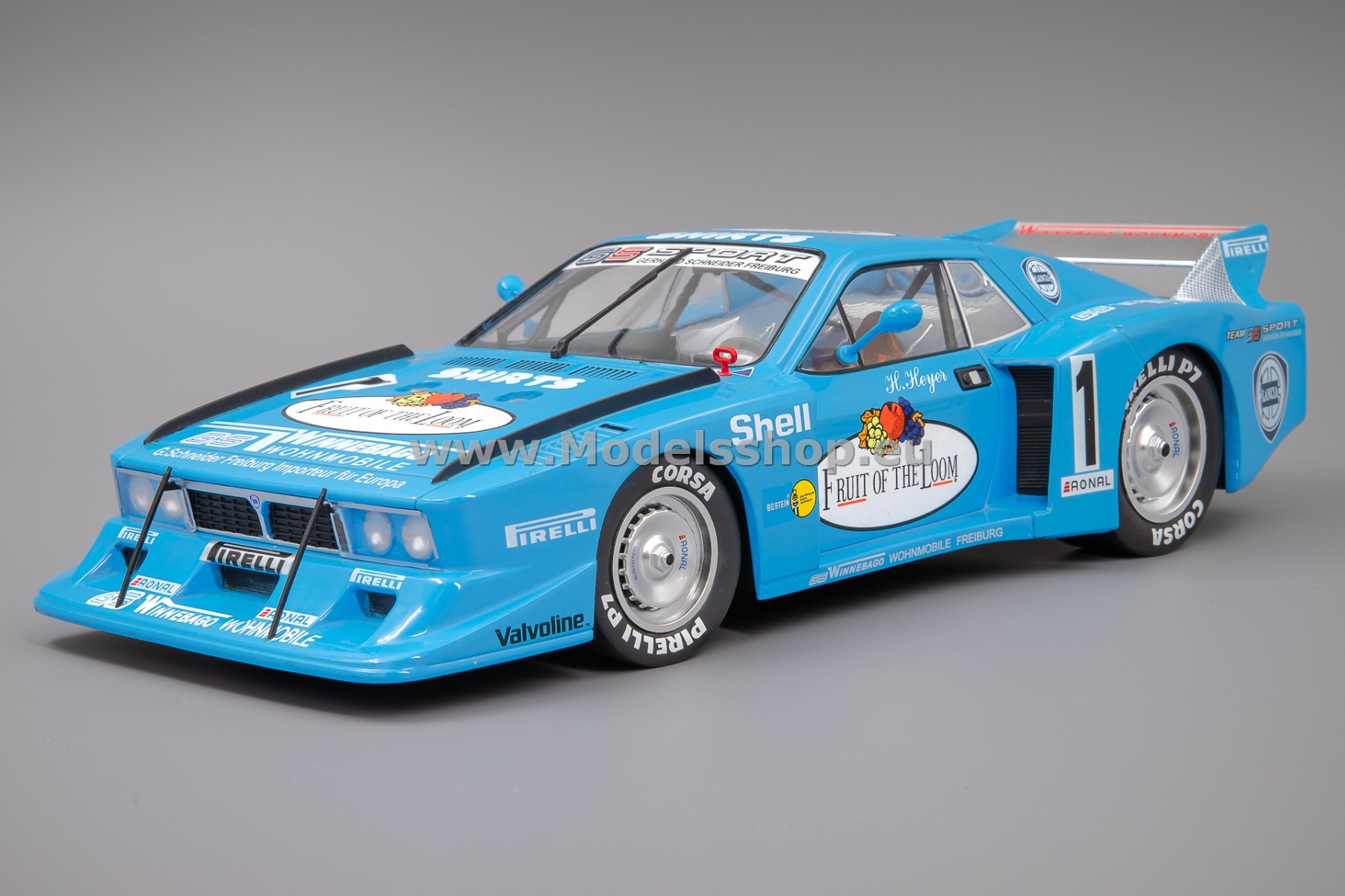 MCG18810R Lancia Beta Montecarlo Gr.5, No.1, GS Sport, Fruit of the Loom, GRC, ADAC Supersprint Nürburgring 1981, H.Heyer