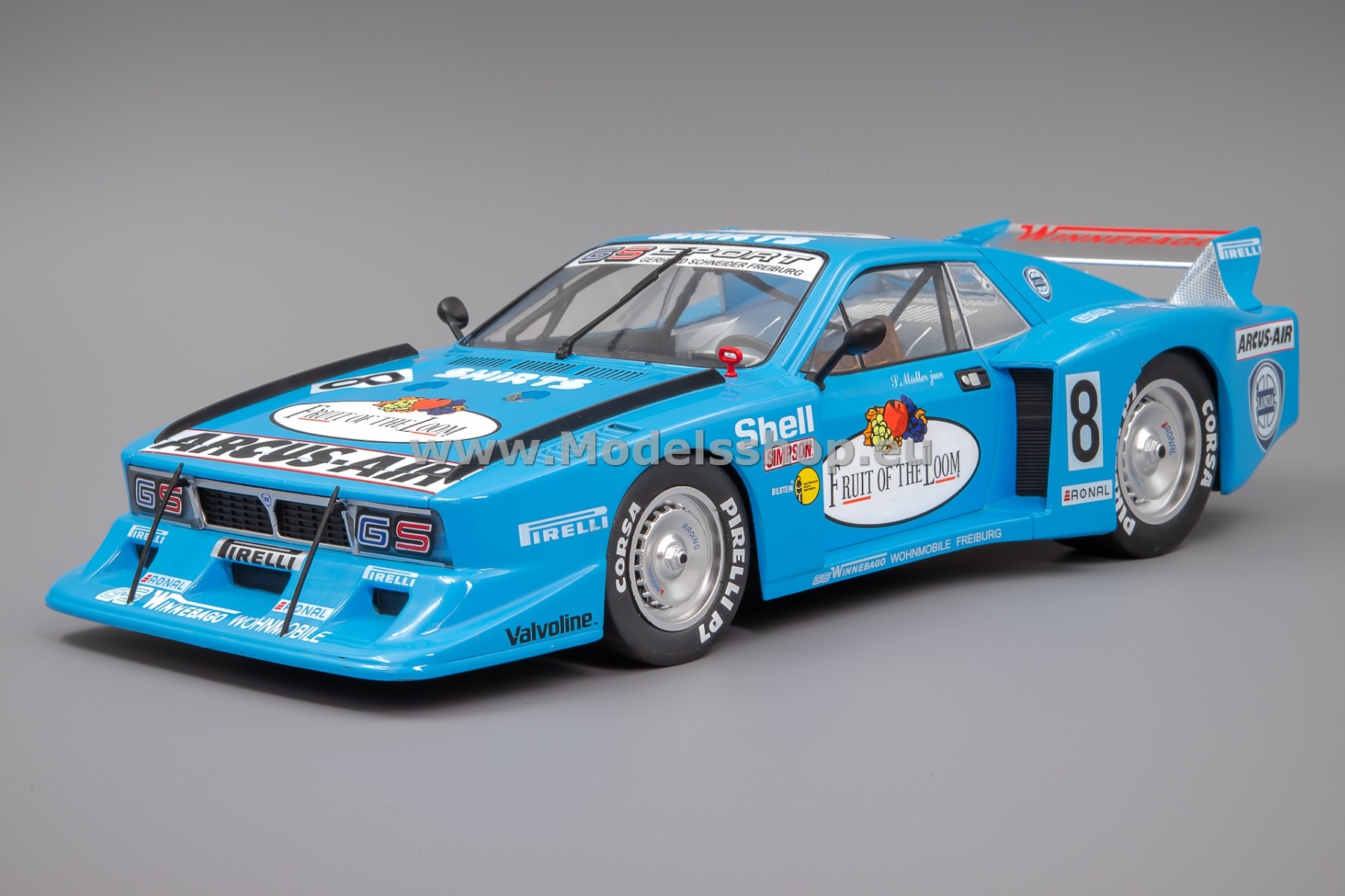 MCG18811R Lancia Beta Montecarlo Gr.5, No.8, GS Sport, Fruit of the Loom, GRC, ADAC Supersprint Nürburgring 1981, S.Müller Jr.