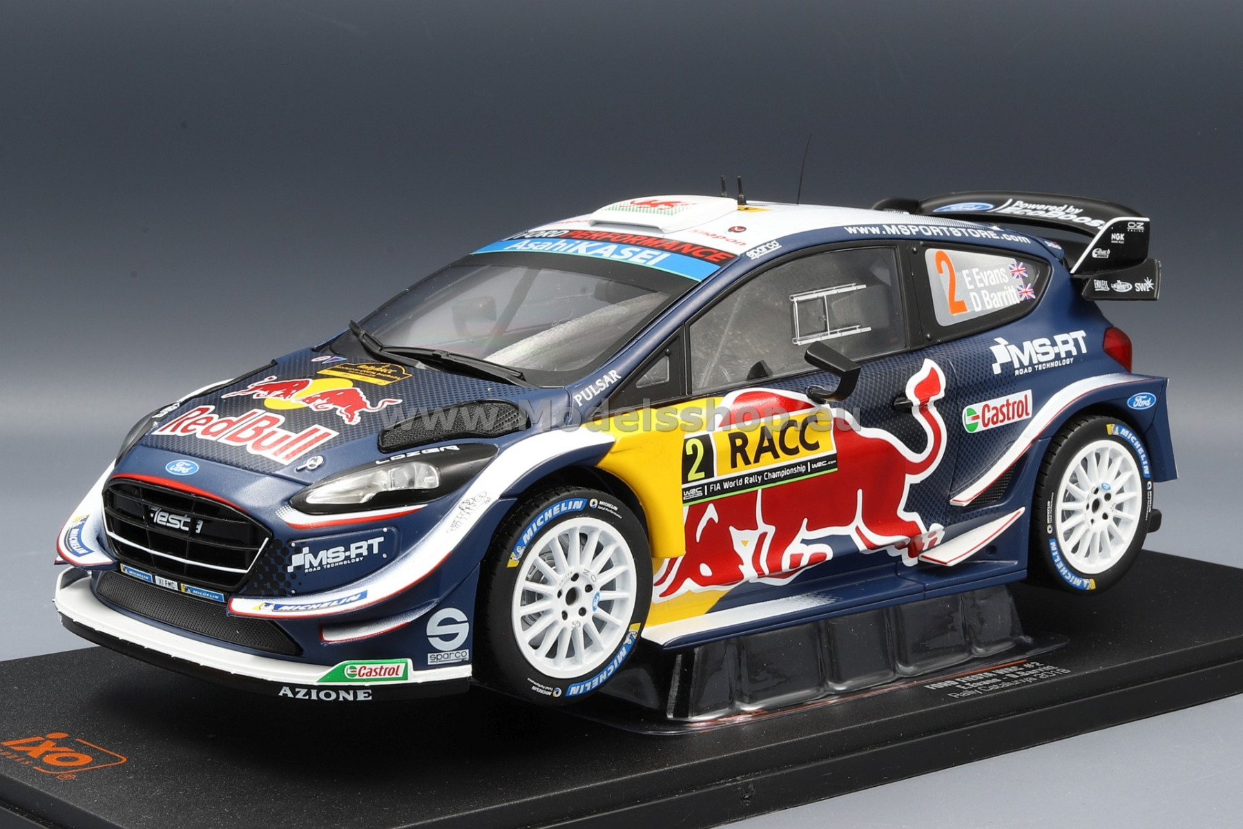 Ford Fiesta WRC, No.2, Red Bull, Rallye WM, Rallye Catalunya, 2018, E.Evans/D.Barritt
