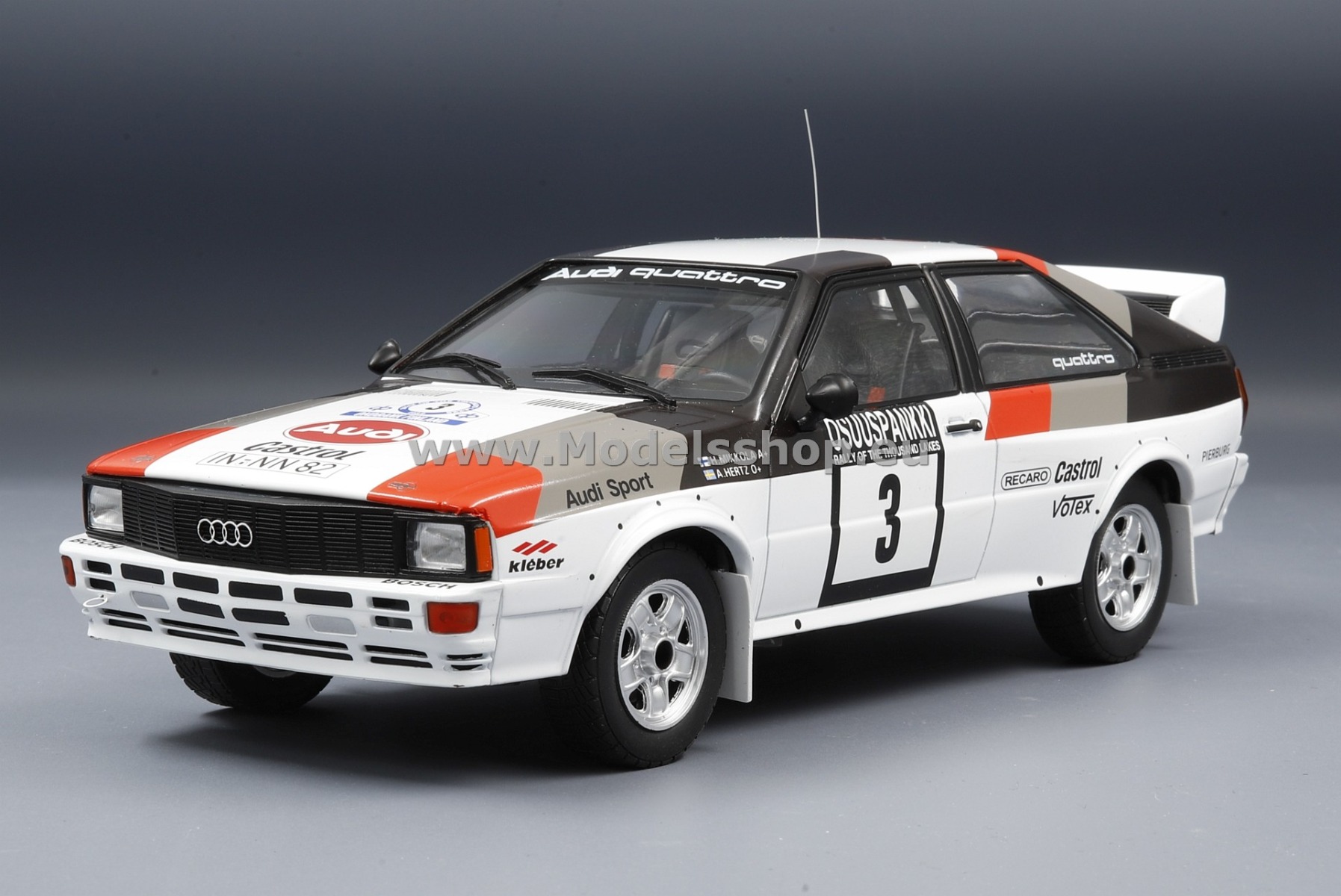 IXO18RMC094A.20 Audi Quattro, No.3, Rally WM, 1000 Lakes Rally 1982, H.Mikkola/A.Hertz