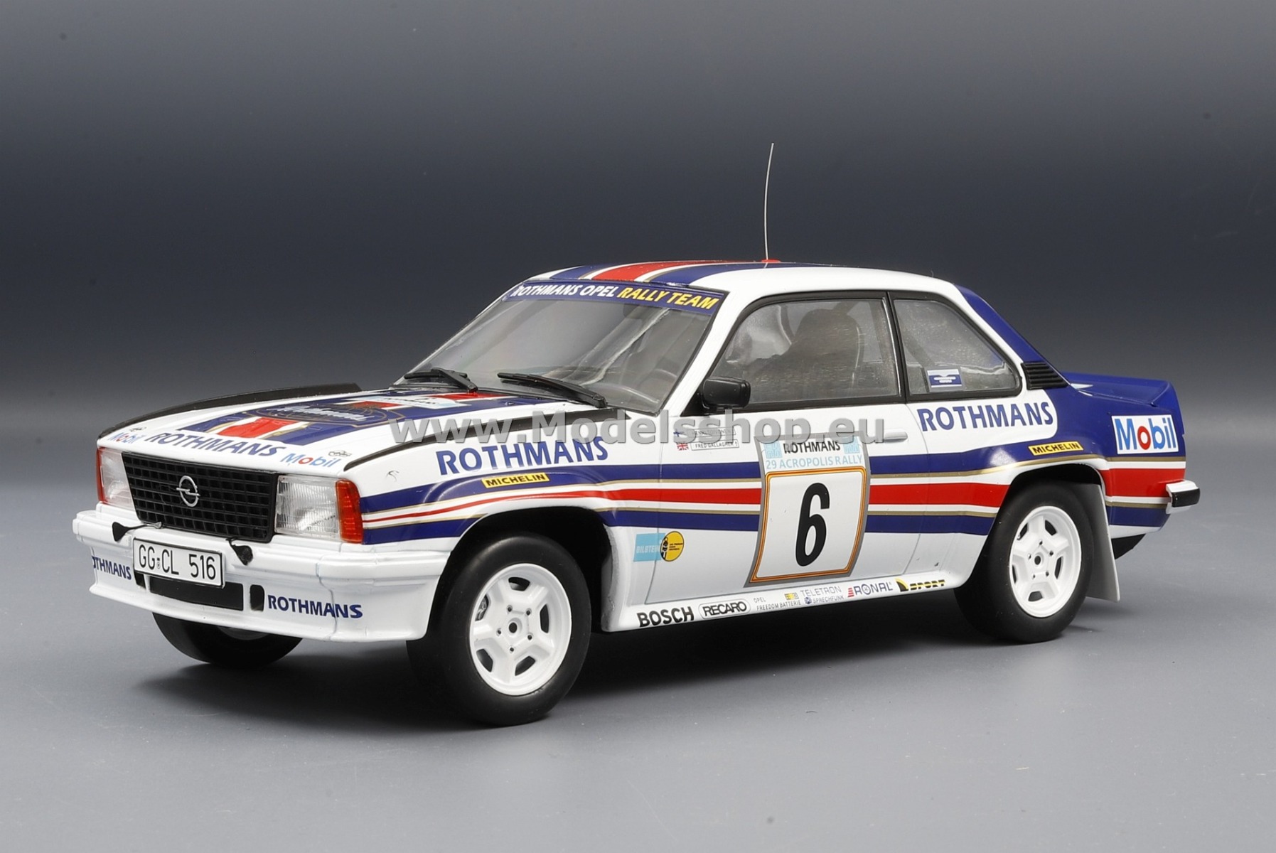 IXO18RMC097B.20 Opel Ascona B 400, No.6, Rothmans Opel Rally team, Rothmans, Rally WM, Rally Acropolis 1982 H.Toivonen/F.Gallagher