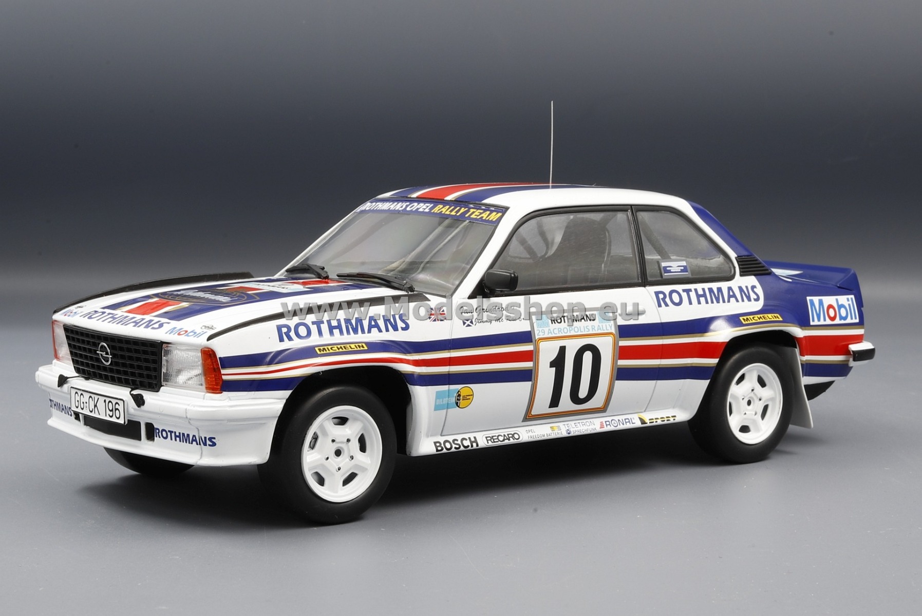 IXO18RMC097C.20 Opel Ascona B 400, No.10, Rothmans Opel Rally team, Rothmans, Rally WM, Rally Acropolis 1982 J.McRae/I.Grindrod