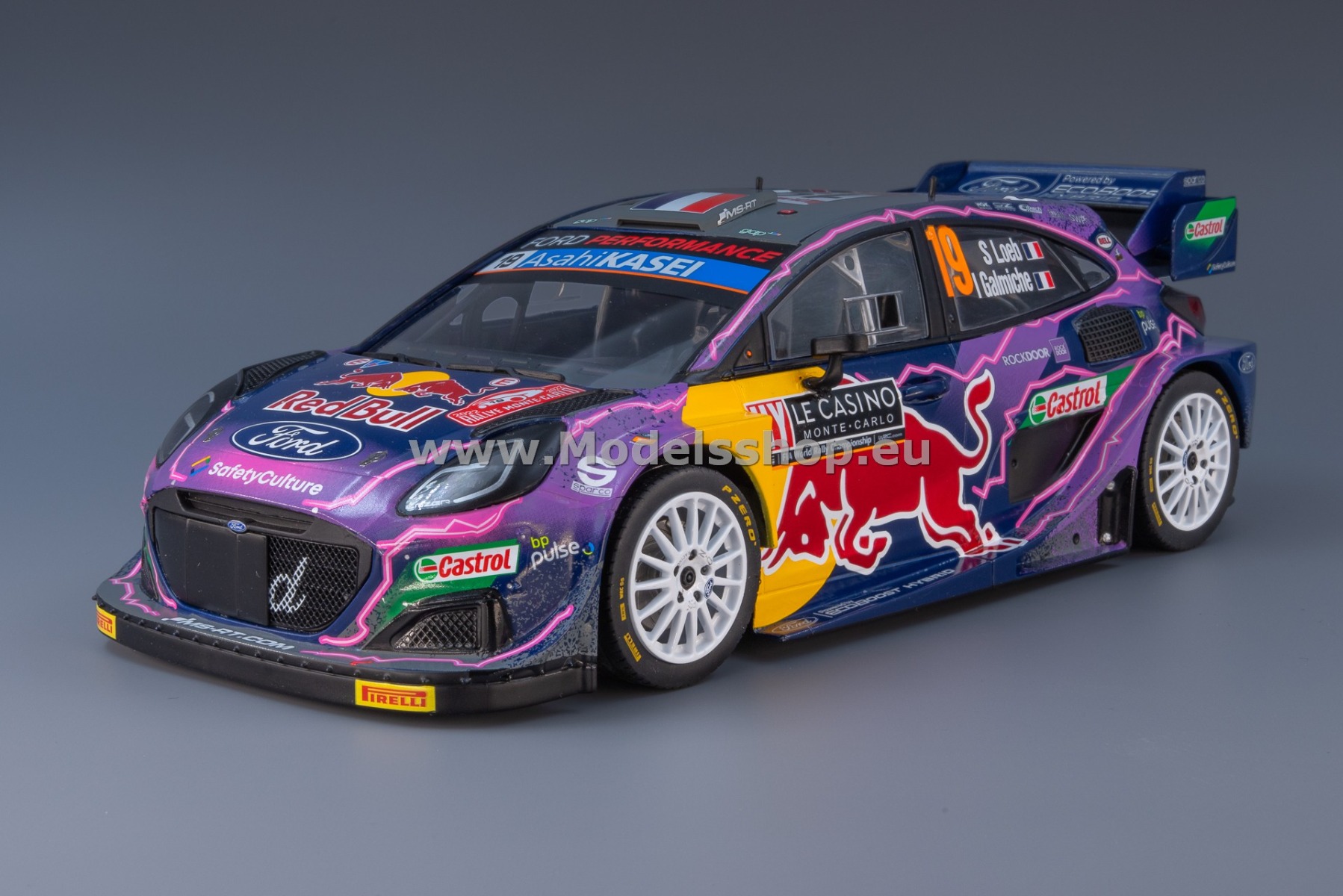 Ford Puma Rally1, No.19, Red Bull, Rally WM, Rallye Monte Carlo