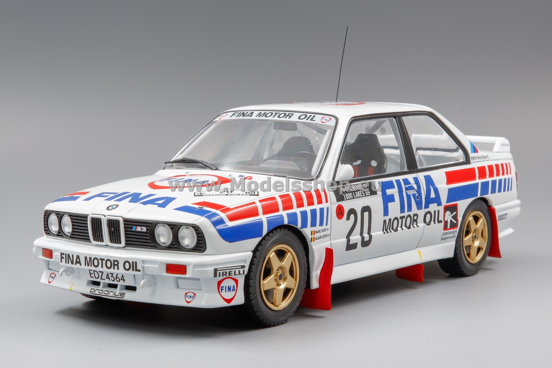 IXO18RMC132.22 BMW M3 (E30), No.20, FINA, Rally WM, 1000 Lakes Rally 1989 M.Duez/A.Lopes