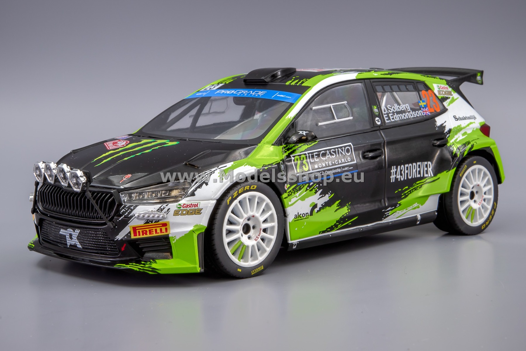 IXO18RMC155A.22 Skoda Fabia Rally2, No.23, Rally WM, Rallye Monte Carlo 2023, O.Solberg - E.Edmondson
