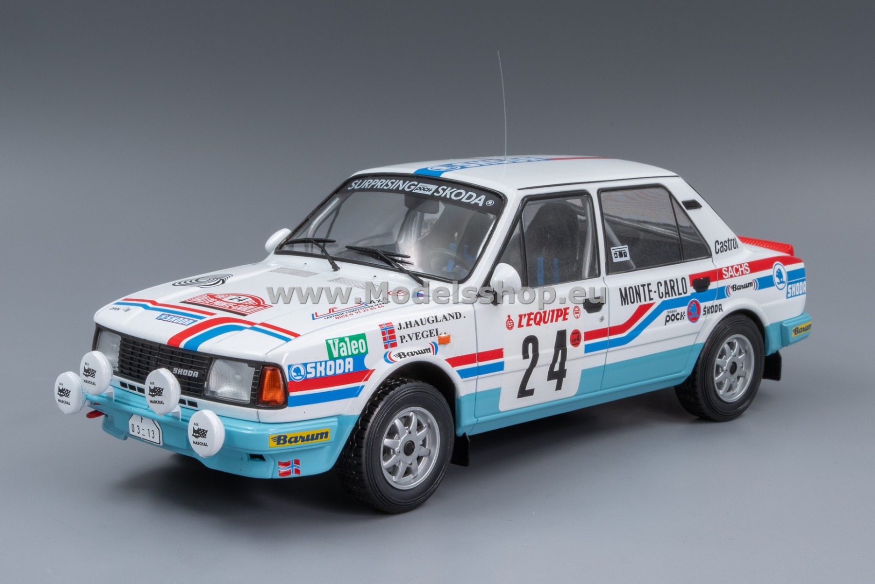 Skoda 130 L, No.24, Rallye WM, Rally Monte Carlo 1987, J.Haugland/P.Vegel