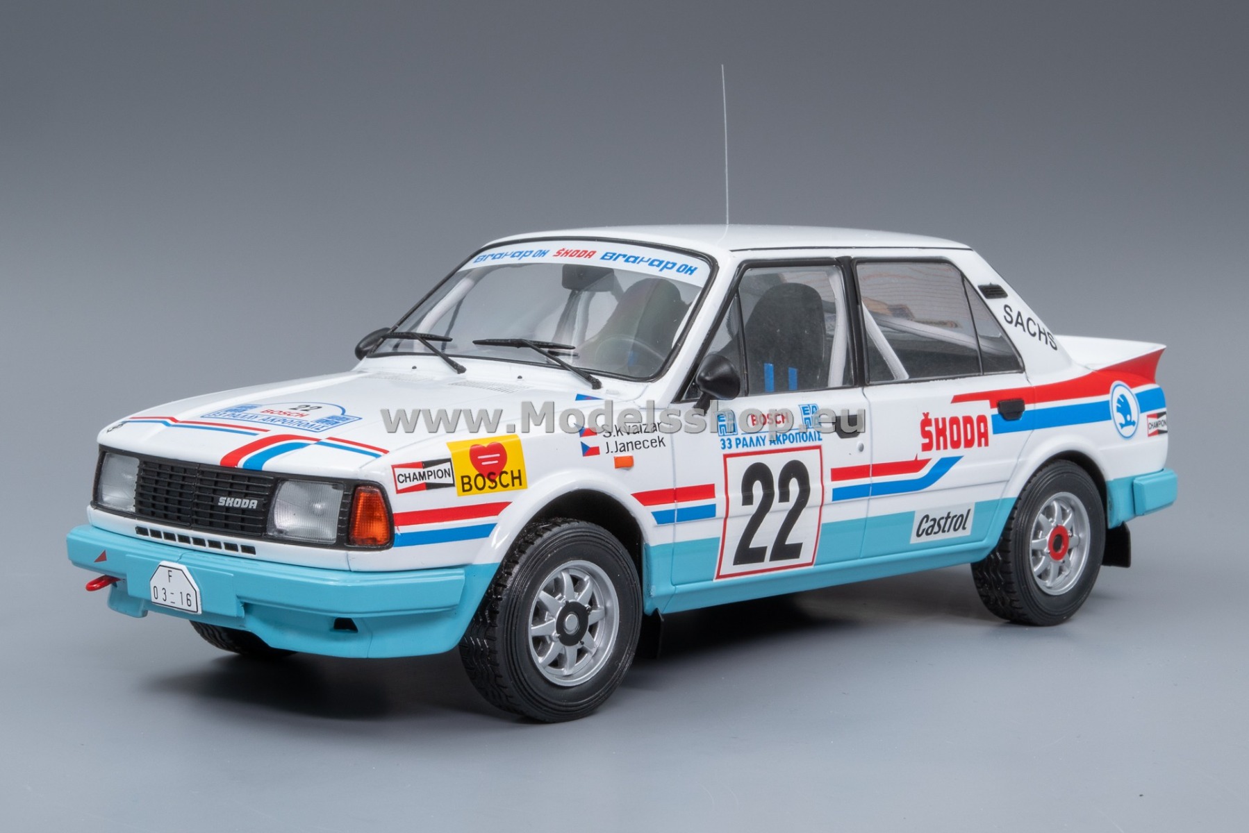 IXO18RMC157B.22 Skoda 130 LR, No.22, Rallye WM, Rally Acropolis 1986, S.Kvaizar/J.Janecek