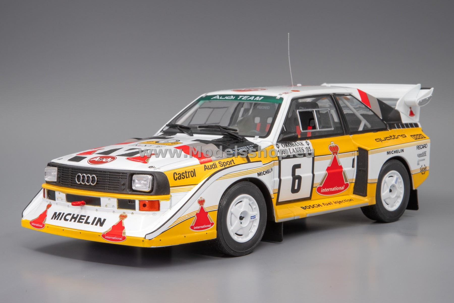 IXO18RMC161B.22 Audi Sport Quattro S1 E2, No.6, Rallye WM, 1000 Lakes Rally 1985, H.Mikkola/A.Hertz