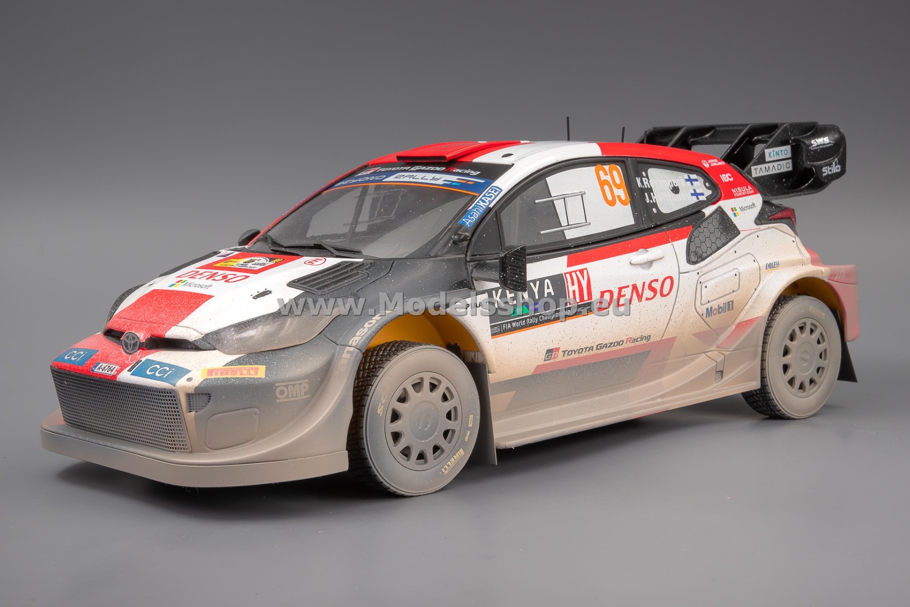 IXO18RMC173B.22 Toyota GR Yaris Rally1 Hybrid, No.69, Toyota Gazoo Racing WRT, Rallye WM, Safari Rally 2023, K.Rovanperä / J.Halttunen, dirty version