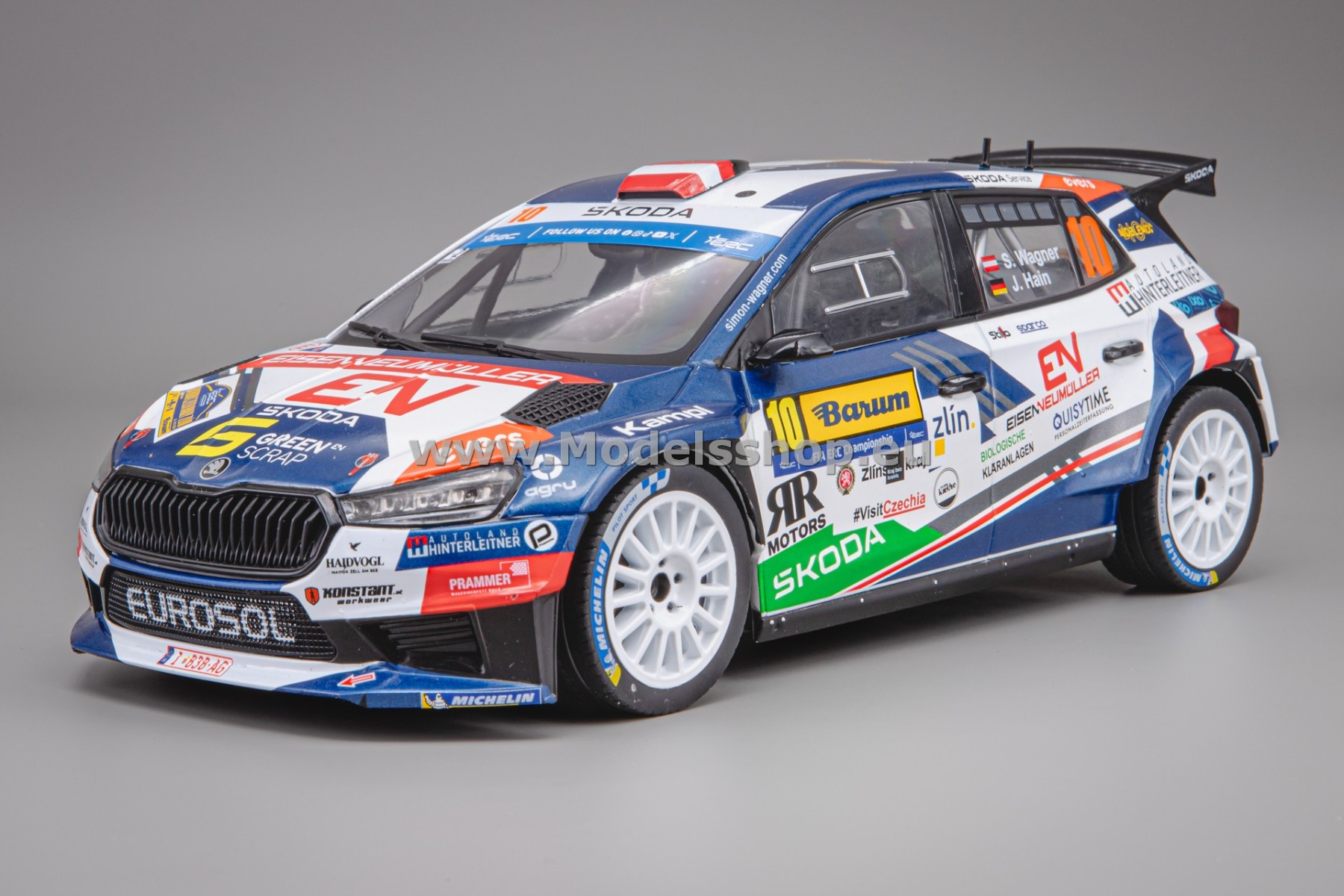 IXO18RMC221.22 Skoda Fabia Rally2, No.10, Rally WM, Barum Rally 2024, S.Wagner - J.Hain