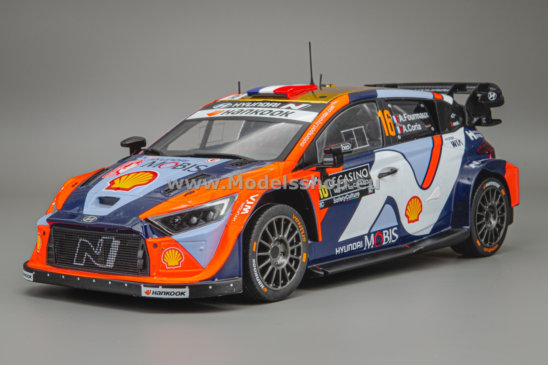 IXO18RMC230A.22 Hyundai i20 N Rally1, No.16, WRC, Rally Monte Carlo 2025, A.Fourmaux/A.Coria