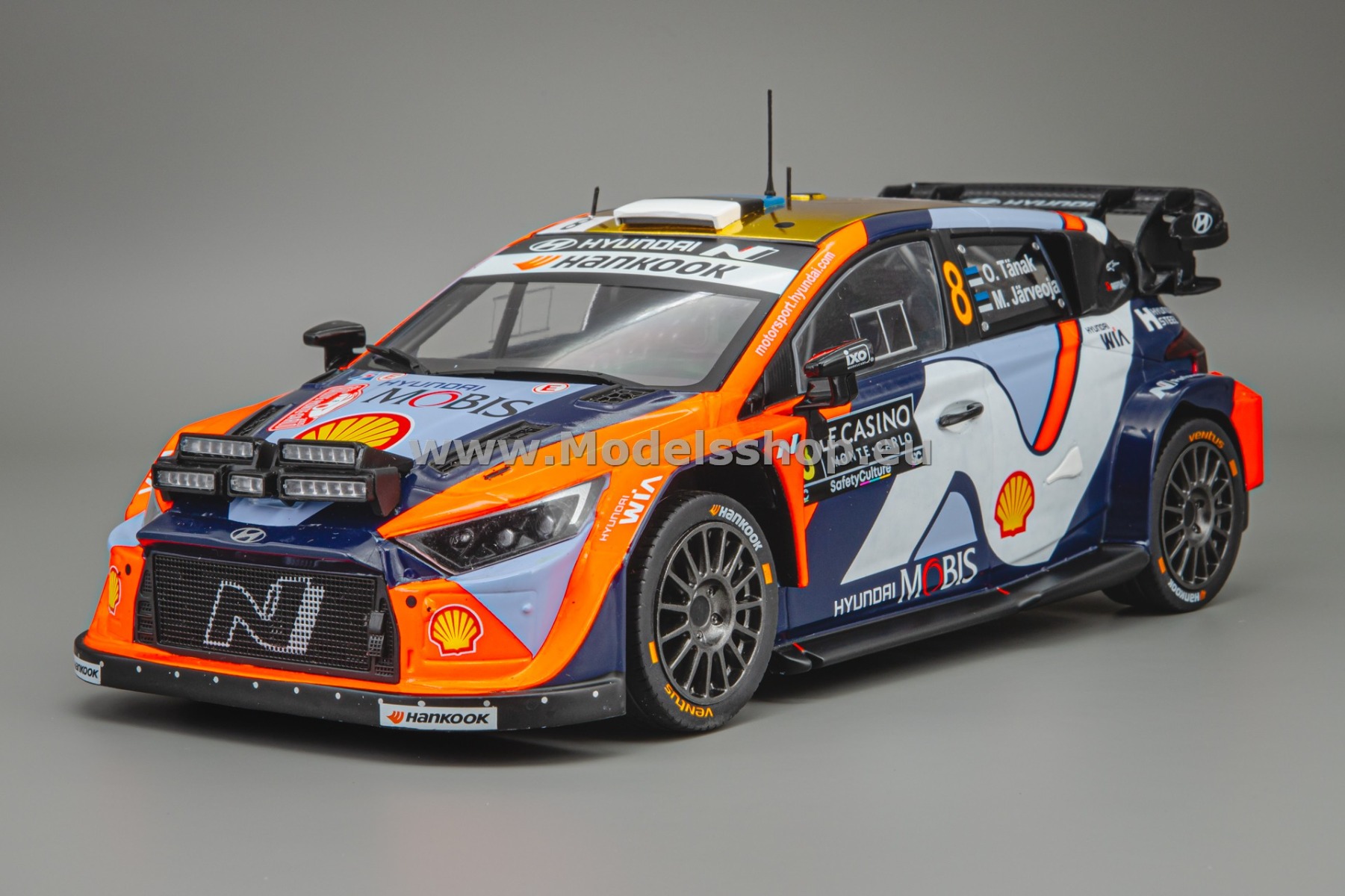 IXO18RMC230B.22 Hyundai i20 N Rally1, No.8, WRC, Rally Monte Carlo 2025, O.Tänak/M.Järveoja