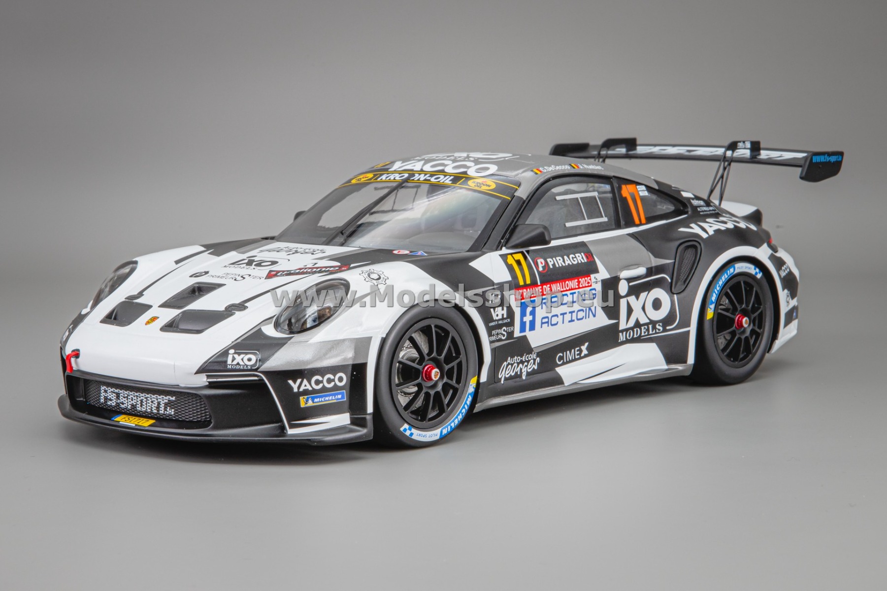 IXO18RMC255.22 Porsche 992 No.17 Rallye de Wallonie 2025, C.De Cecco - H.Jerome