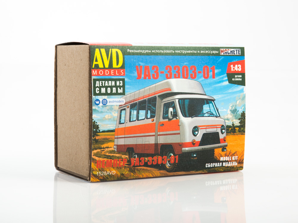 1528AVD UAZ-3303-01 camper, model kit
