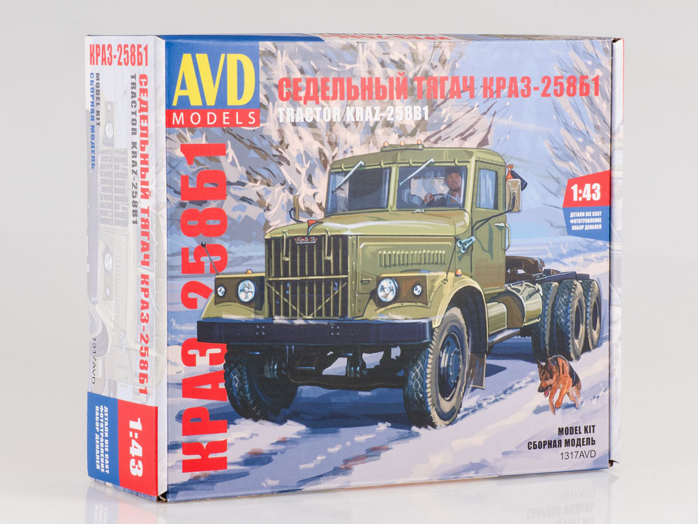 KRAZ-258B1 tractor truck, model kit
