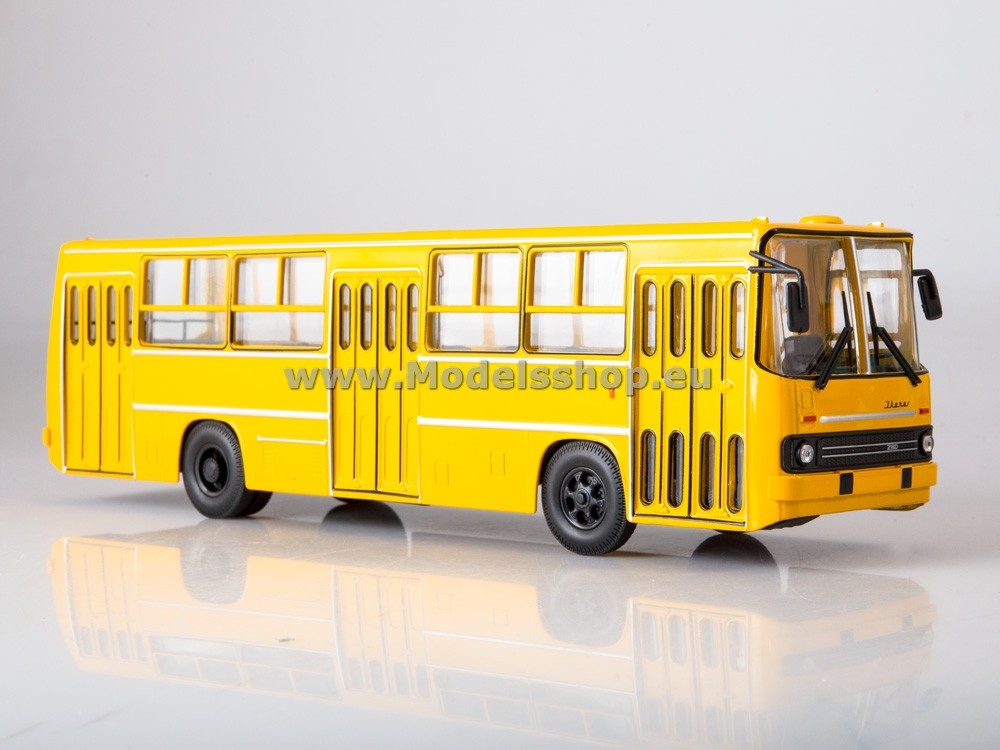 Bus magazine series (Modimio) with model of Ikarus-260 city bus /yellow/