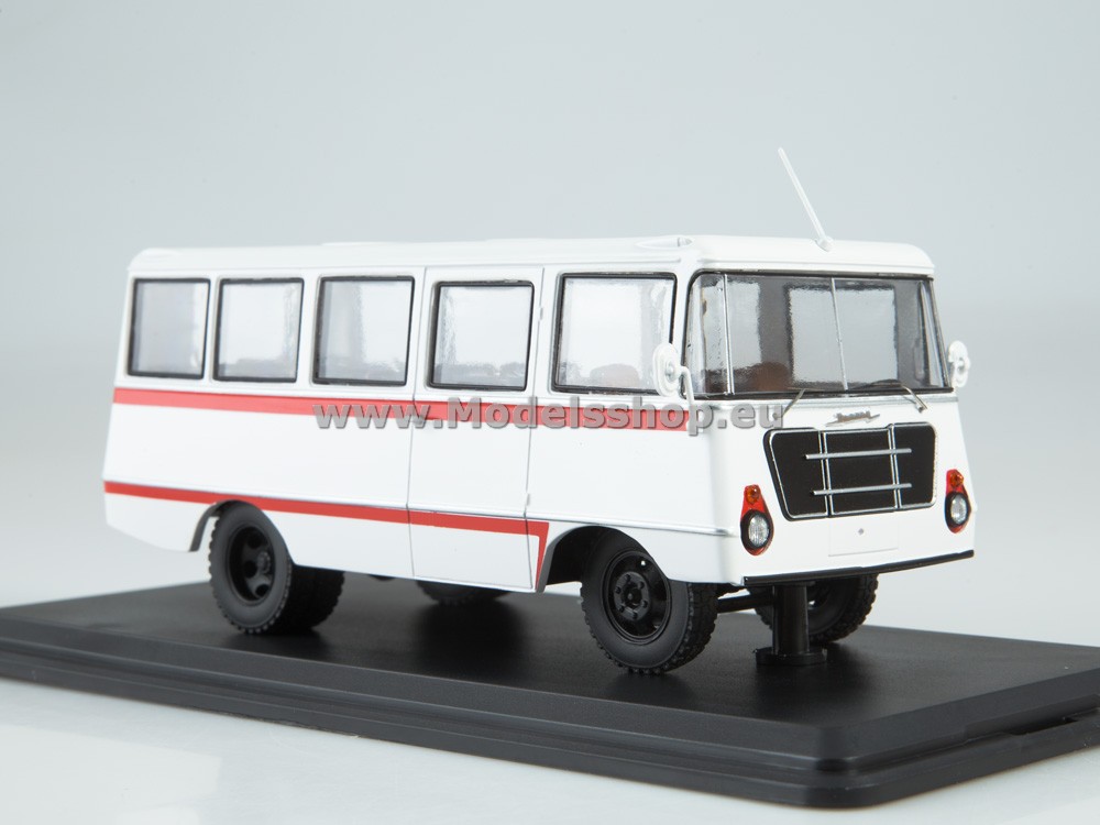 ModelPro 0135MP Uralets-70S bus /white w. Red stripe/