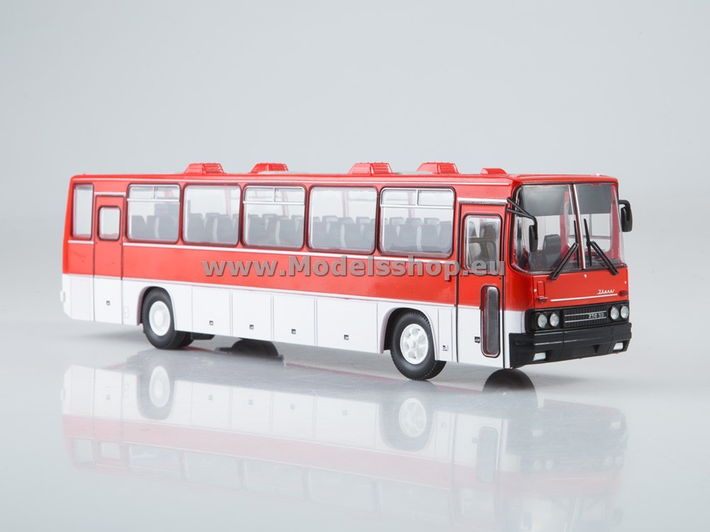 Bus magazine series (Modimio) with model of  Ikarus -250.59 coach /red-white/