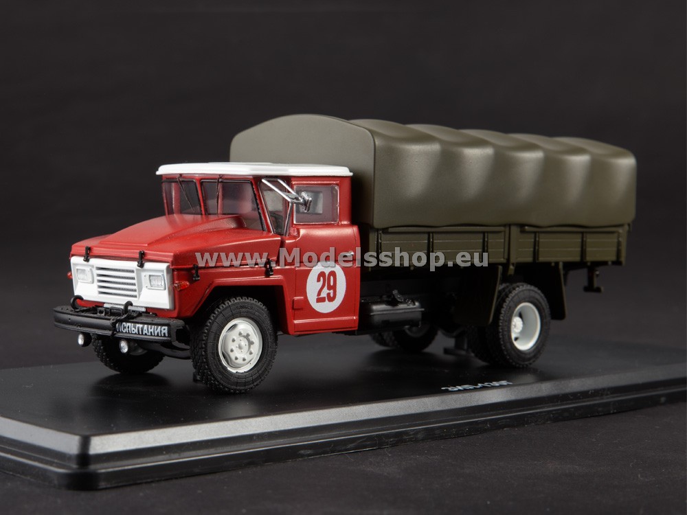 ModelPro 0096MP ZIL-130G flatbed with tent, prototype /red-khaki/