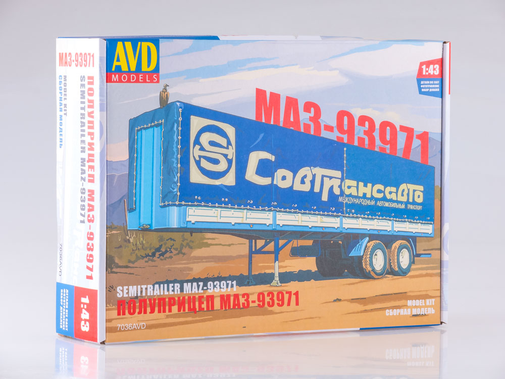 MAZ-93971 semitrailer with tent, model kit