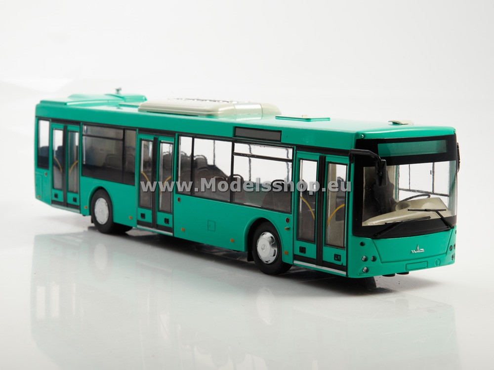 Bus magazine series (Modimio) No. 42 with model of MAZ-203 /green/