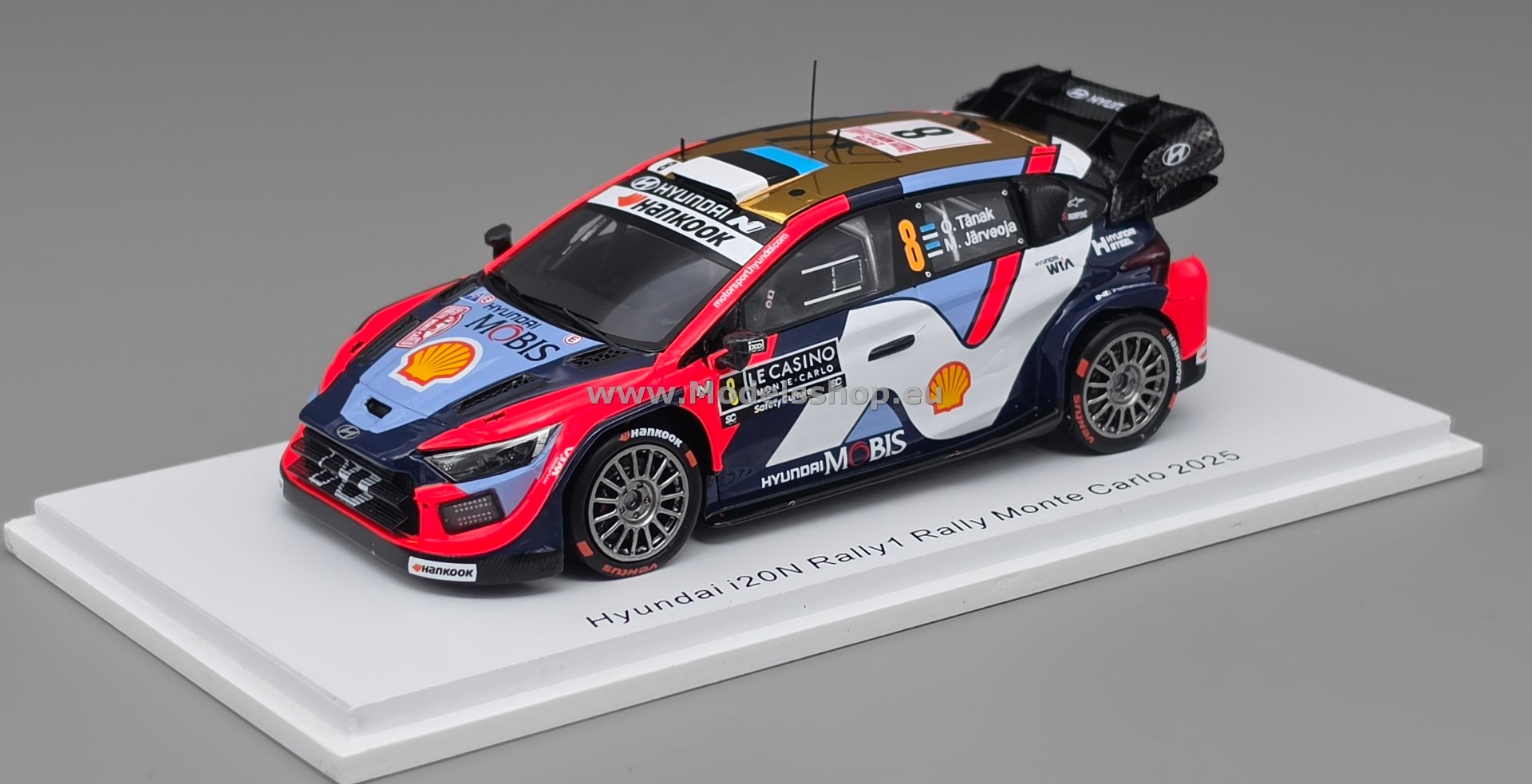 Spark S6908 Hyundai i20N Rally1, No.8 Rally Monte Carlo 2025, O. Tänak - M. Järveoja