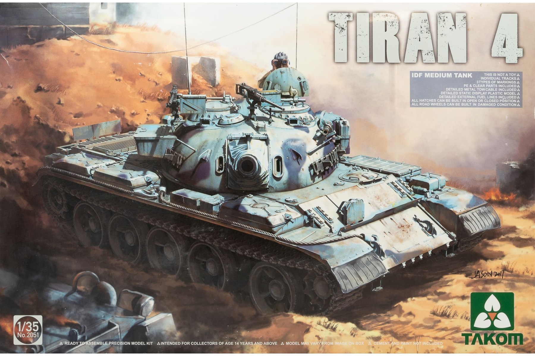 TAKOM2051 Tiran 4, IDF Medium Tank, model kit