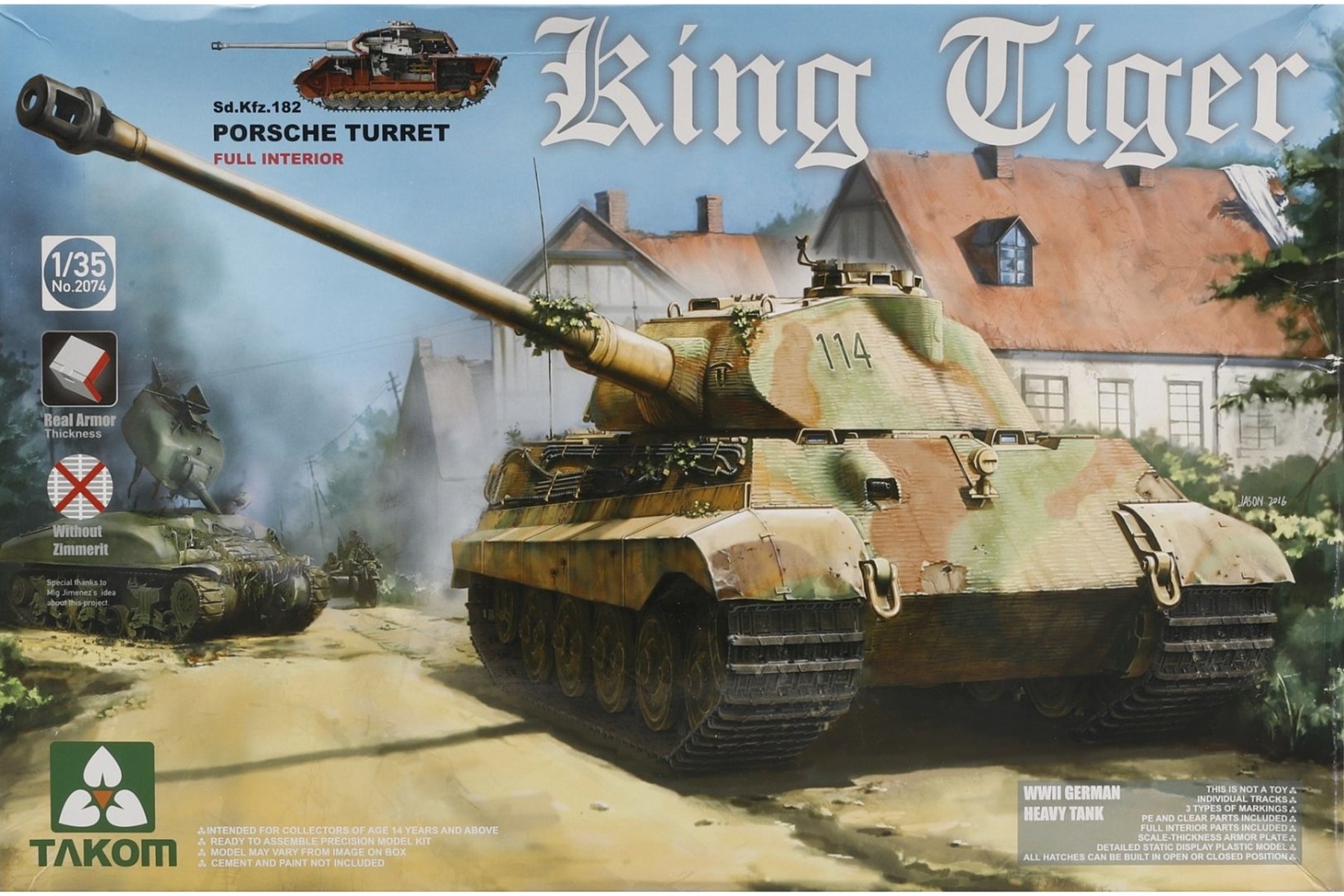 TAKOM2074 King Tiger Sd.Kfz.182 Porsche Turret