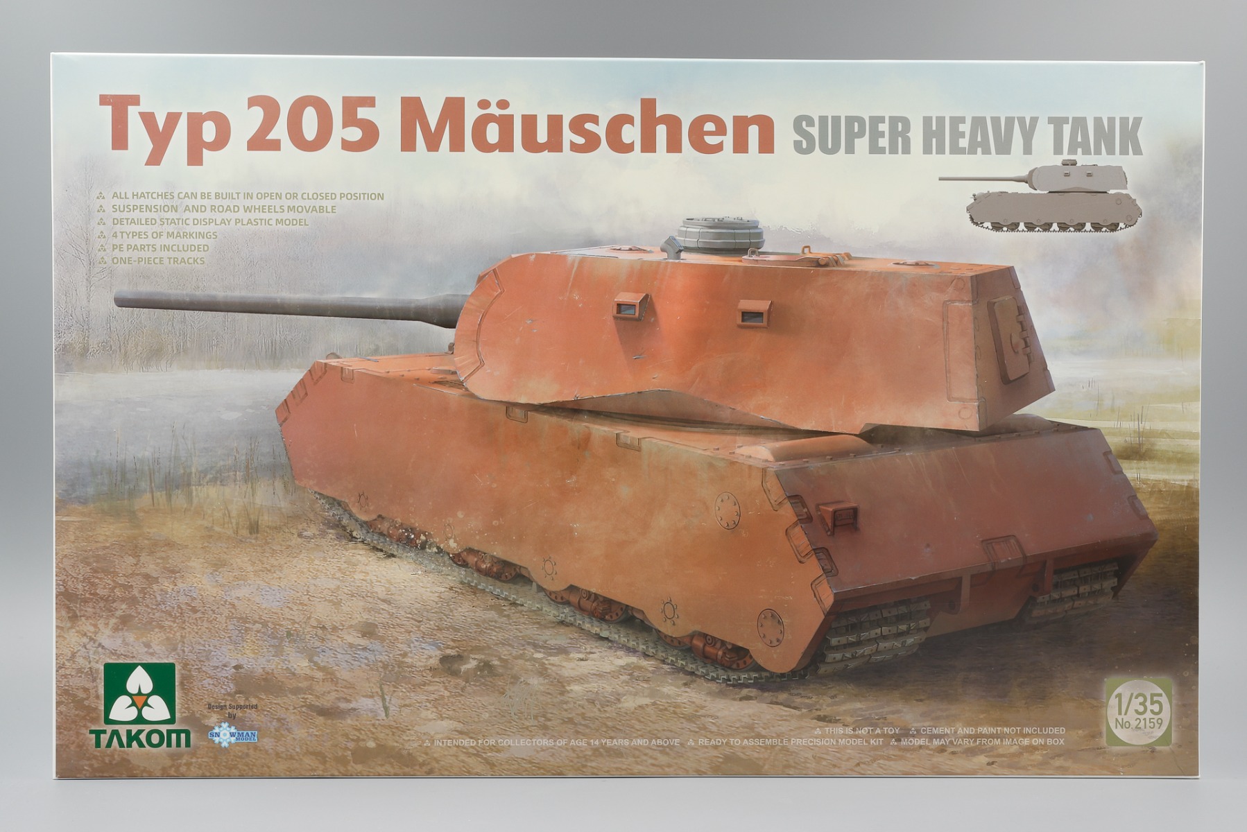 TAKOM2159 Typ 205 Mäuschen Super Heavy Tank