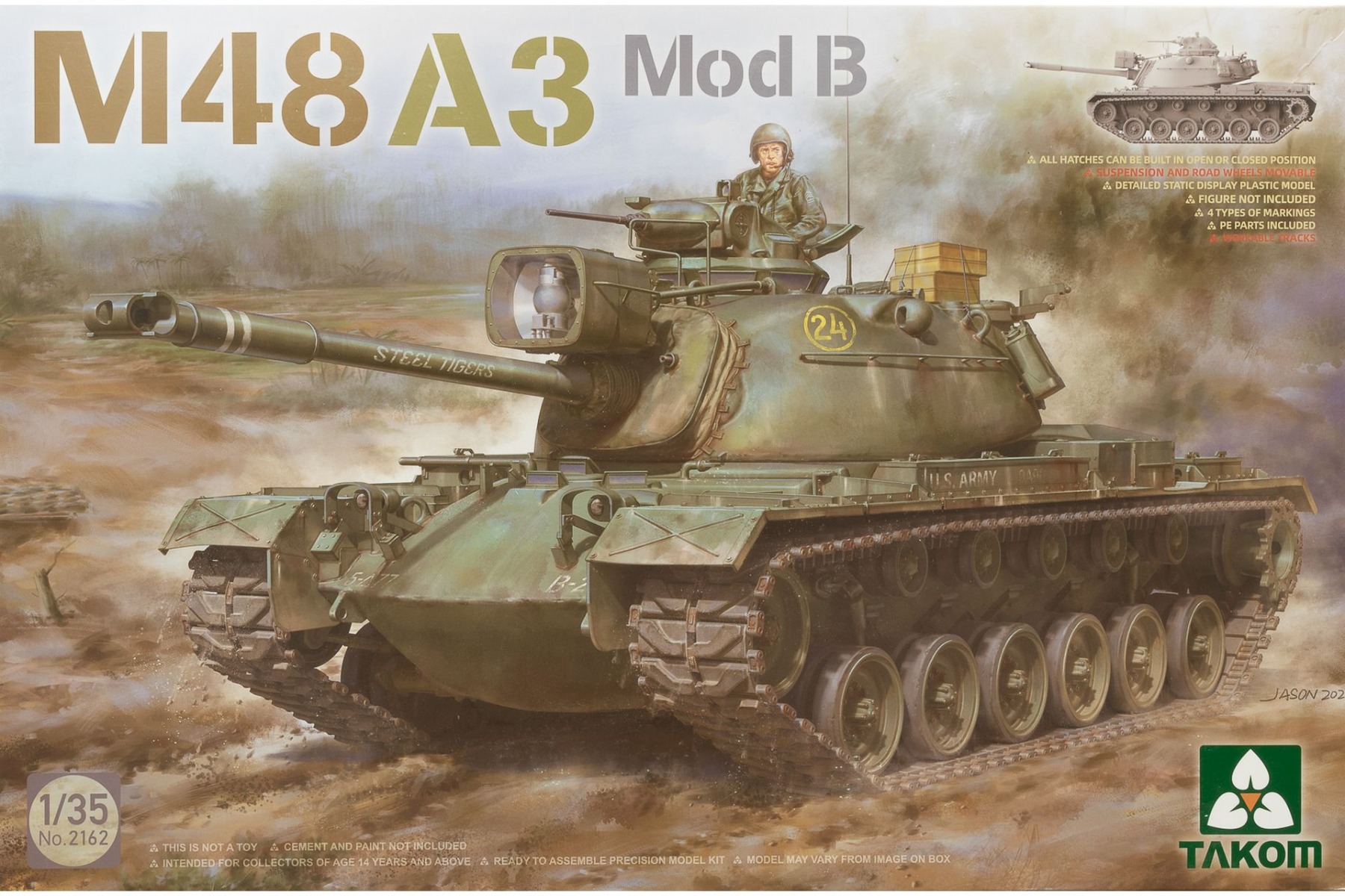 TAKOM2162 M48A3 mod. B ( M48 Patton), model kit