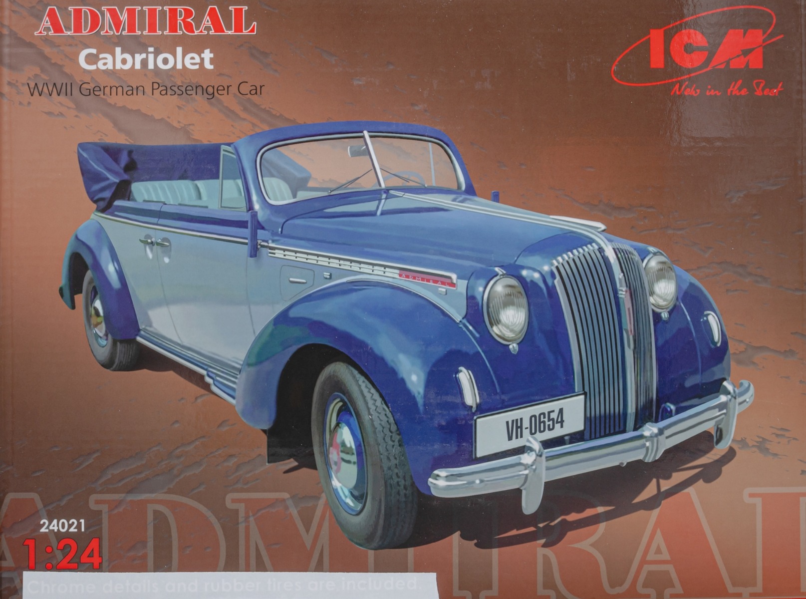 ICM24021 Opel Admiral Cabriolet, WWII German Passenger Car, model kit