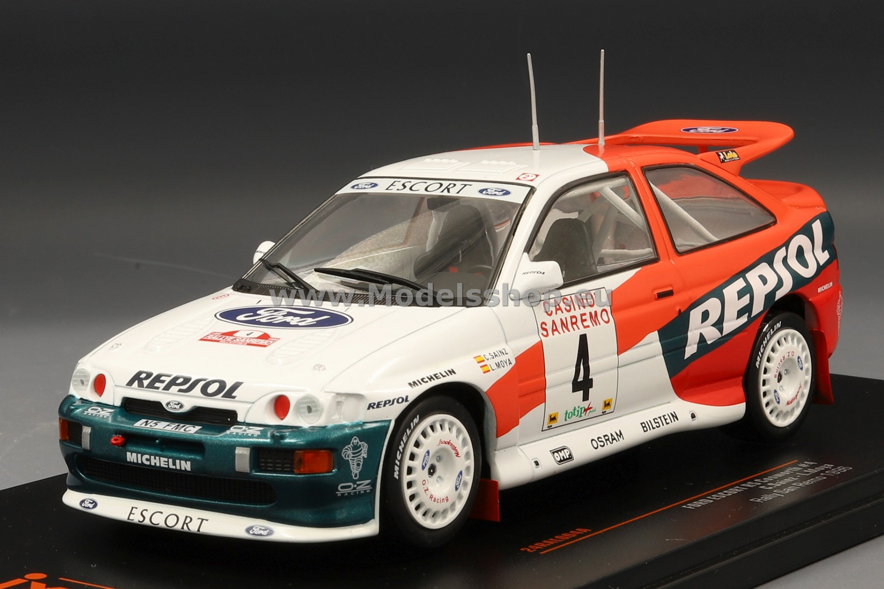 Ford Escort RS Cosworth, No.4, Repsol, Rallye WM, Rallye San Remo, 1996, C.Sainz/L.Moya