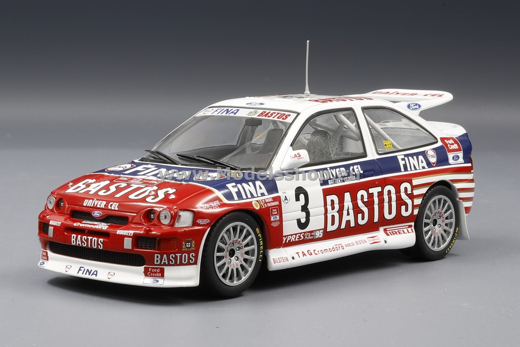 IXO 24RAL017A Ford Escort RS Cosworth, No.3, Bastos, 24h Ypres 1995 P.Snijers/D.Colebunders