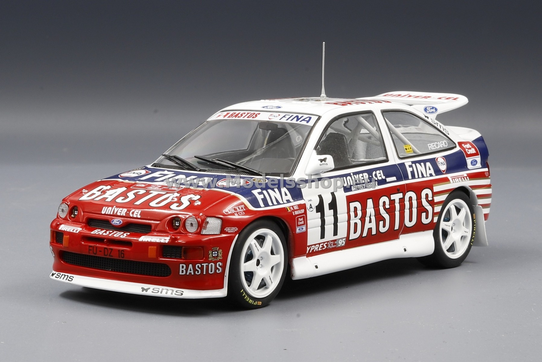 IXO 24RAL017B Ford Escort RS Cosworth, No.11, Bastos, 24h Ypres 1995 M.Duez/D.Grataloup