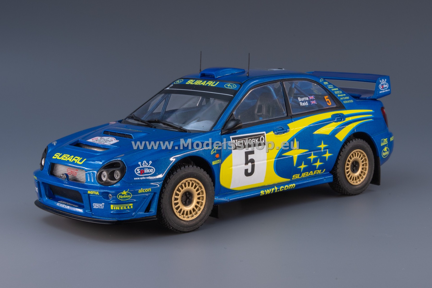 IXO 24RAL026A Subaru Impreza S7, No.5, Rallye WM, Rally of Great Britain 2001, R.Burns/R.Reid