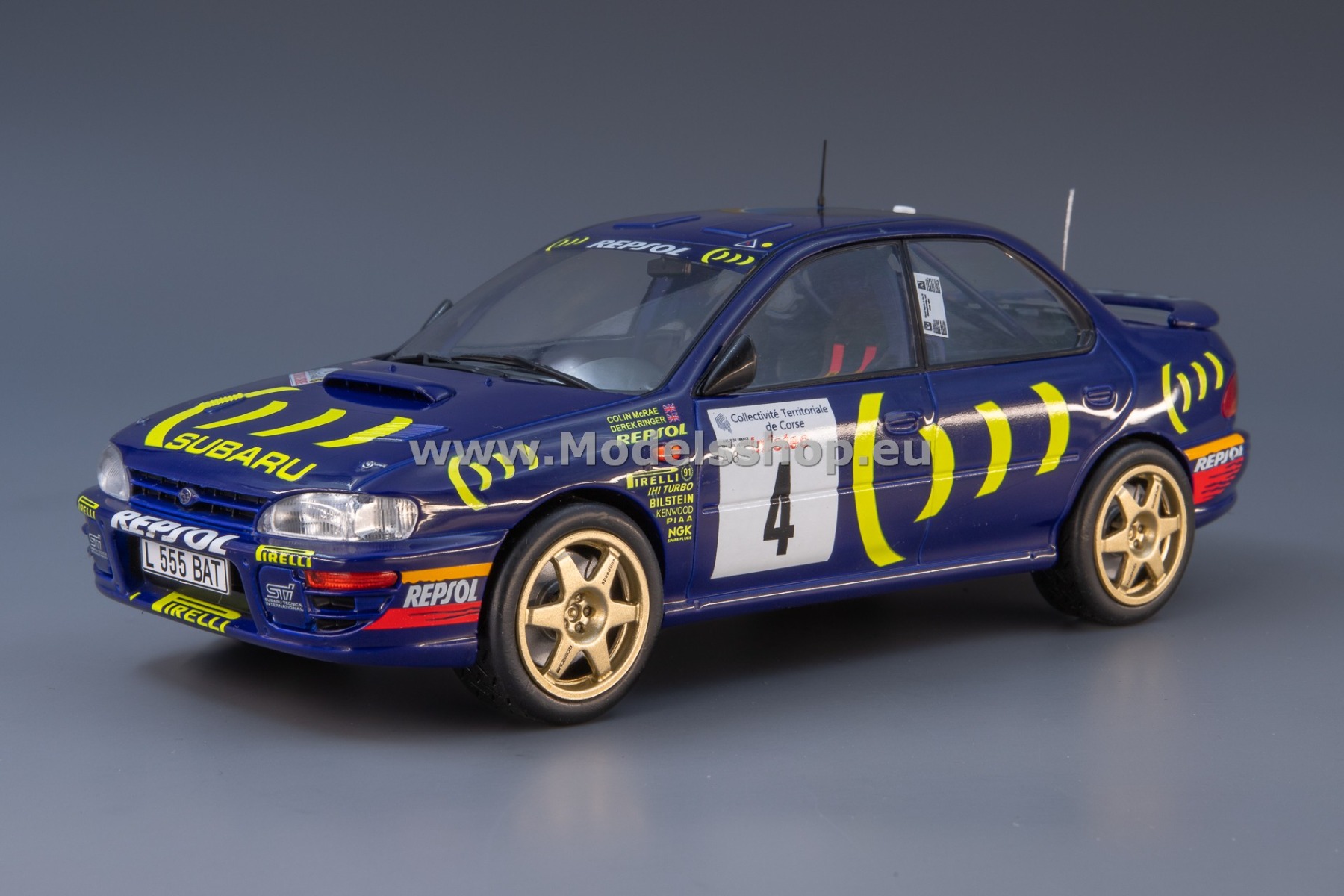 IXO 24RAL028B.22 Subaru Impreza 555, No.4, Rally WM, Tour de Corse 1995, C.McRae/D.Ringer
