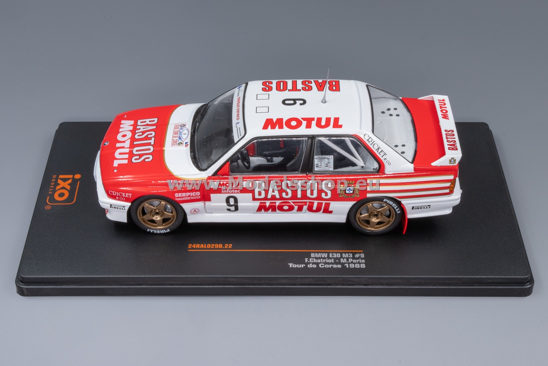 IXO24RAL029B.22 BMW M3 (E30), No.9, Bastos, Rally WM, Rallye