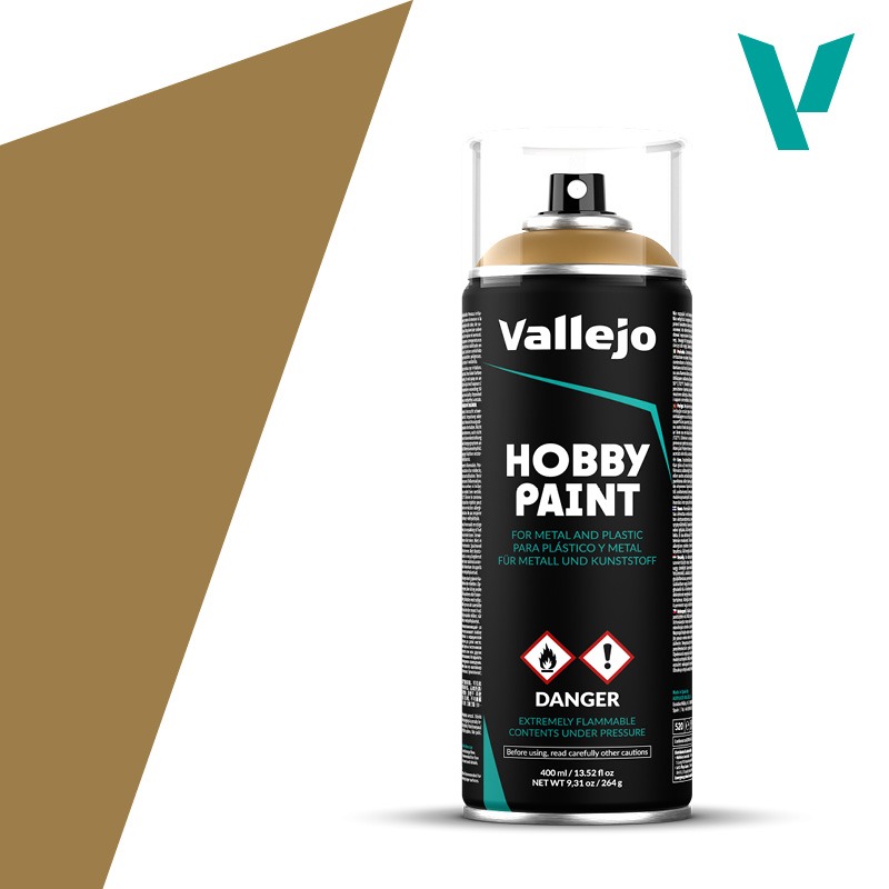 Desert Yellow 400ml spray Vallejo Hobby Paint Primer 28015