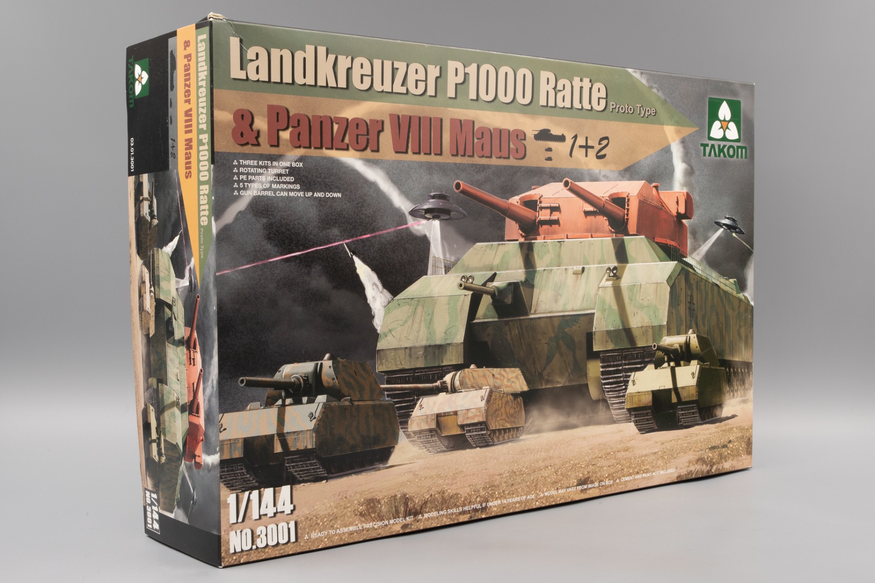 TAKOM3001 Landkreuzer P1000 Ratte & Panzer VIII Maus, model kit