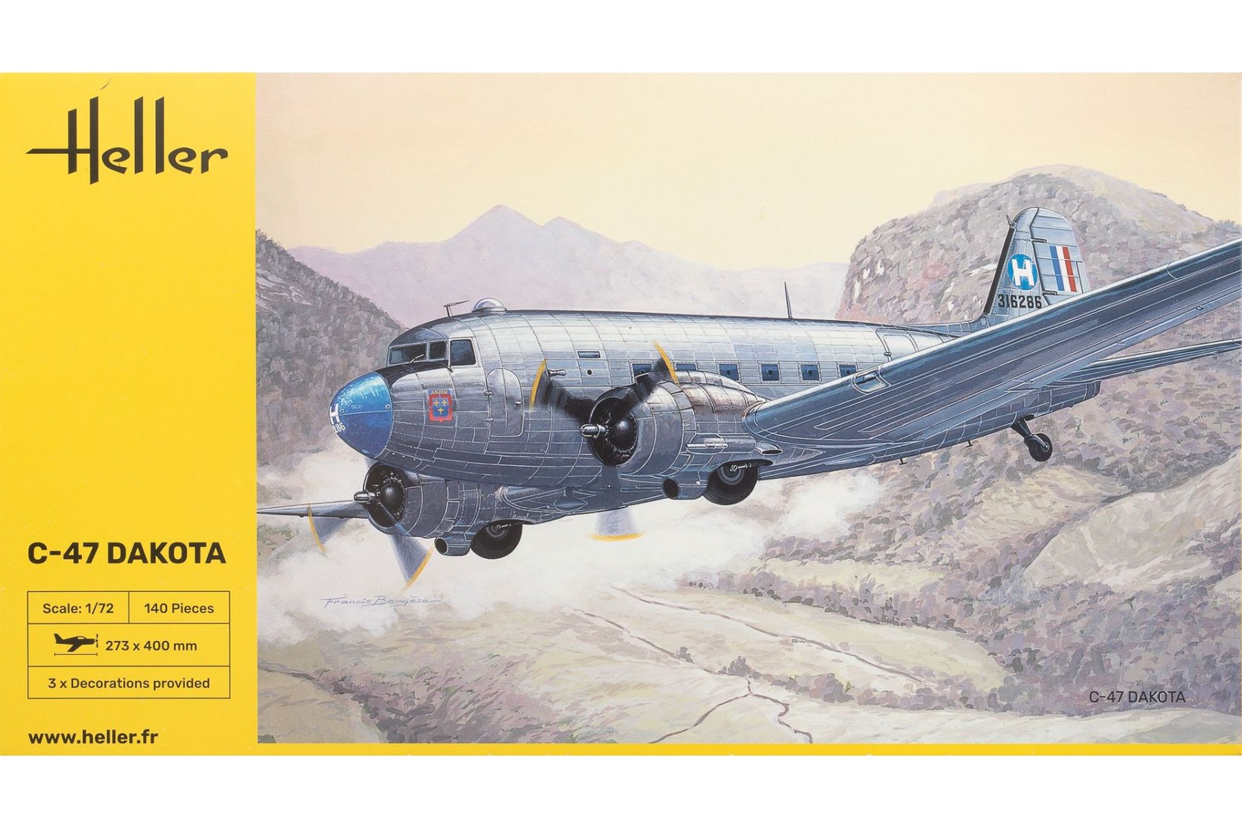 Heller HE30372 C-47 Dakota, model kit