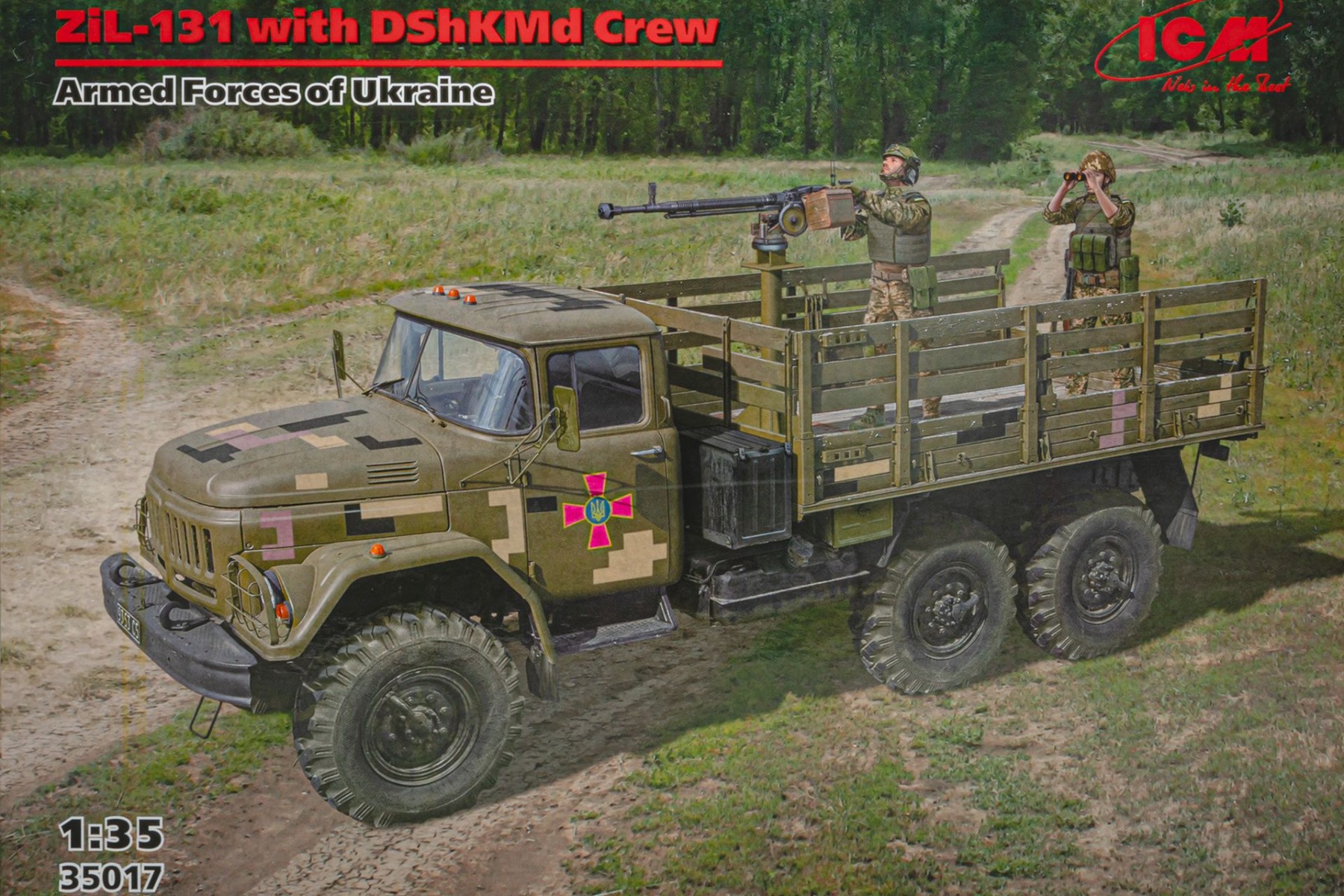 ICM35017 ZiL-131 with DShKMd crew. Armed Forces of Ukraine, model kit